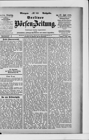 Berliner Börsen-Zeitung vom 27.07.1909
