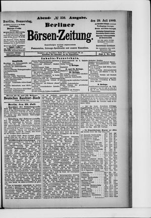 Berliner Börsen-Zeitung vom 29.07.1909