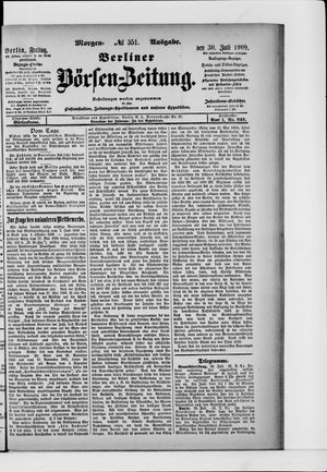 Berliner Börsen-Zeitung vom 30.07.1909