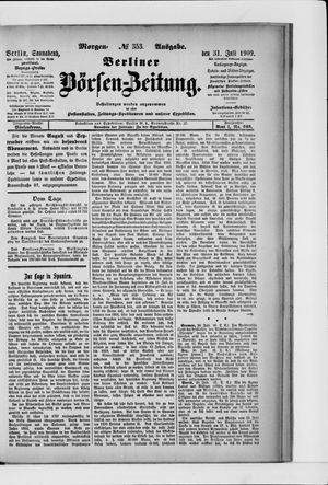 Berliner Börsen-Zeitung vom 31.07.1909