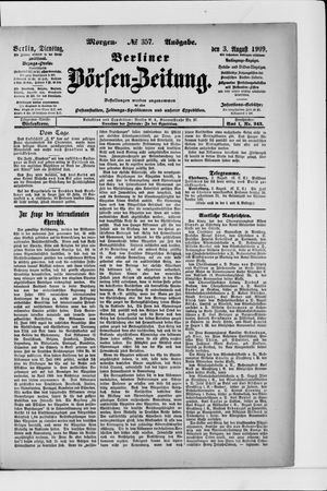 Berliner Börsen-Zeitung vom 03.08.1909