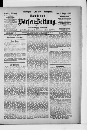 Berliner Börsen-Zeitung vom 04.08.1909
