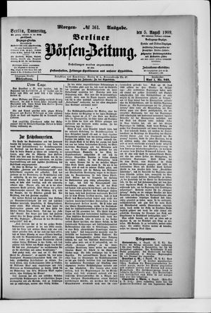Berliner Börsen-Zeitung vom 05.08.1909