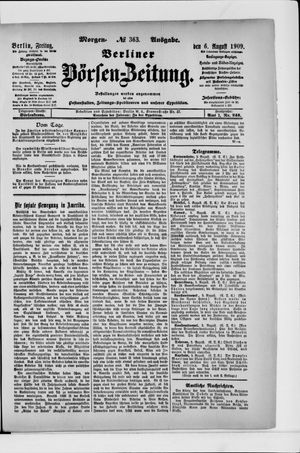 Berliner Börsen-Zeitung vom 06.08.1909