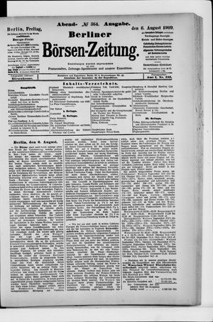 Berliner Börsen-Zeitung vom 06.08.1909