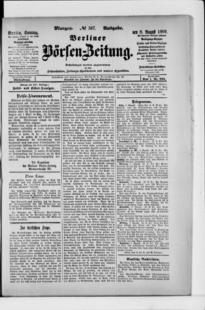 Berliner Börsen-Zeitung vom 08.08.1909