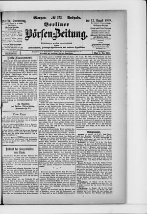 Berliner Börsen-Zeitung on Aug 12, 1909