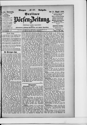 Berliner Börsen-Zeitung vom 14.08.1909