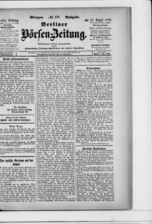 Berliner Börsen-Zeitung vom 15.08.1909
