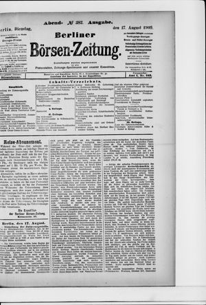Berliner Börsen-Zeitung vom 17.08.1909