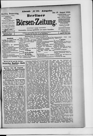 Berliner Börsen-Zeitung vom 19.08.1909
