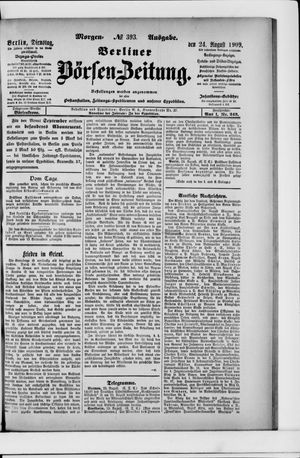 Berliner Börsen-Zeitung vom 24.08.1909