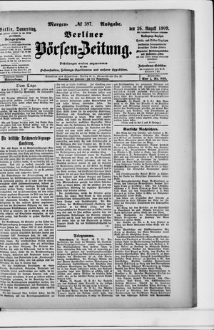 Berliner Börsen-Zeitung vom 26.08.1909