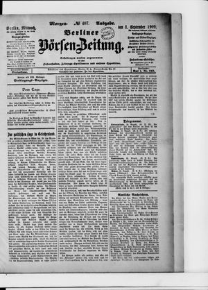 Berliner Börsen-Zeitung vom 01.09.1909