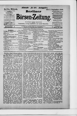 Berliner Börsen-Zeitung vom 01.09.1909