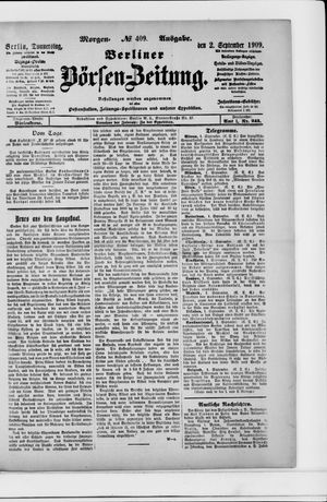 Berliner Börsen-Zeitung vom 02.09.1909