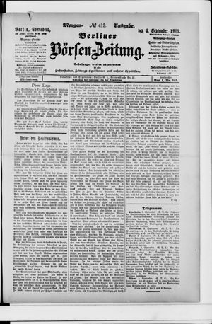 Berliner Börsen-Zeitung vom 04.09.1909