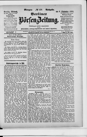 Berliner Börsen-Zeitung vom 08.09.1909
