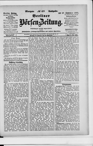 Berliner Börsen-Zeitung vom 10.09.1909