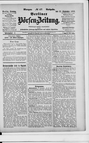 Berliner Börsen-Zeitung vom 12.09.1909