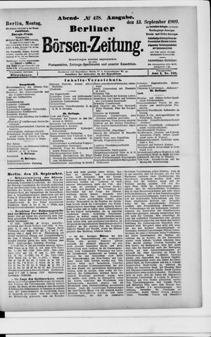 Berliner Börsen-Zeitung vom 13.09.1909