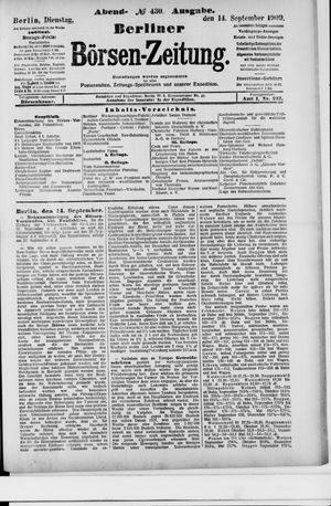 Berliner Börsen-Zeitung vom 14.09.1909