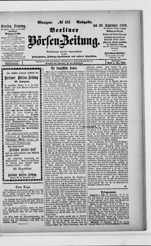 Berliner Börsen-Zeitung vom 28.09.1909