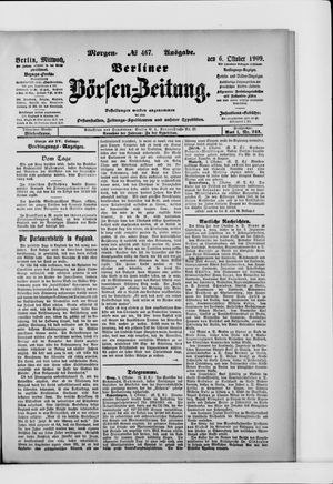 Berliner Börsen-Zeitung vom 06.10.1909