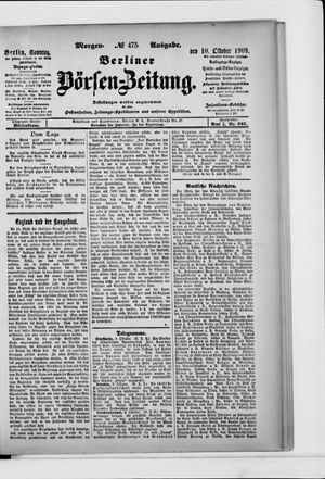 Berliner Börsen-Zeitung vom 10.10.1909