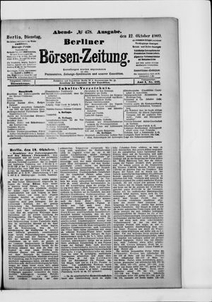 Berliner Börsen-Zeitung vom 12.10.1909