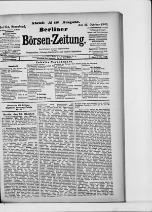 Berliner Börsen-Zeitung vom 16.10.1909