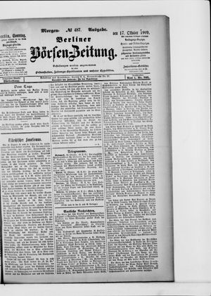 Berliner Börsen-Zeitung vom 17.10.1909