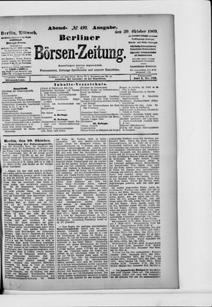 Berliner Börsen-Zeitung vom 20.10.1909