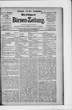 Berliner Börsen-Zeitung vom 25.10.1909