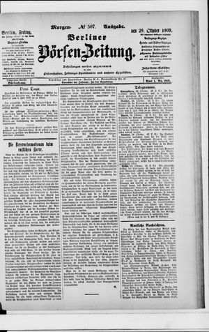 Berliner Börsen-Zeitung vom 29.10.1909