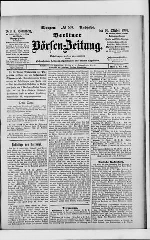 Berliner Börsen-Zeitung vom 30.10.1909
