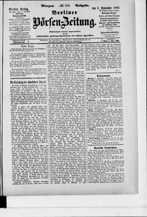 Berliner Börsen-Zeitung vom 05.11.1909