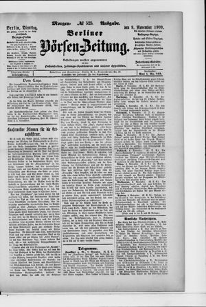 Berliner Börsen-Zeitung vom 09.11.1909