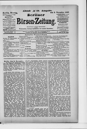 Berliner Börsen-Zeitung vom 09.11.1909