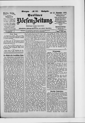 Berliner Börsen-Zeitung vom 12.11.1909