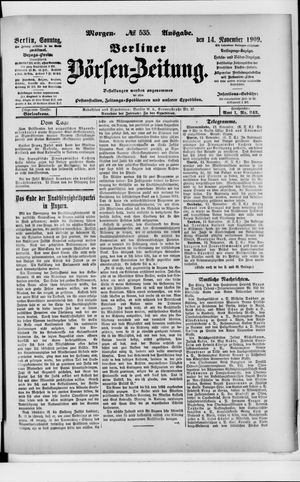 Berliner Börsen-Zeitung vom 14.11.1909