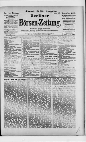Berliner Börsen-Zeitung on Nov 15, 1909