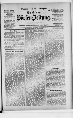 Berliner Börsen-Zeitung vom 19.11.1909