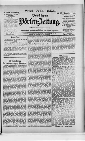 Berliner Börsen-Zeitung vom 20.11.1909