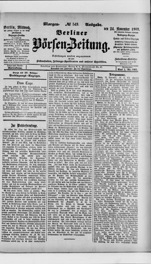 Berliner Börsen-Zeitung vom 24.11.1909
