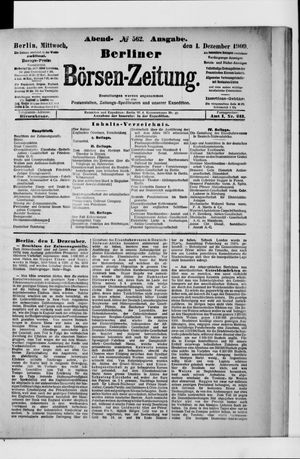 Berliner Börsen-Zeitung vom 01.12.1909