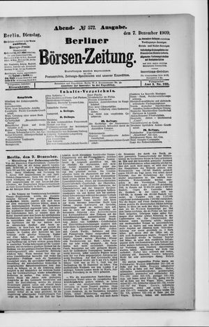 Berliner Börsen-Zeitung vom 07.12.1909