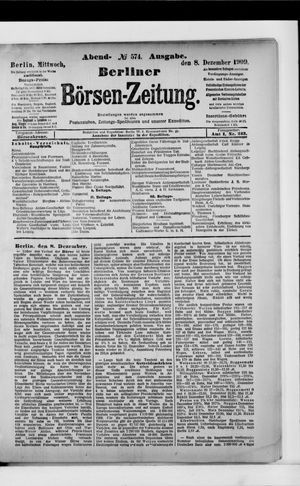 Berliner Börsen-Zeitung vom 08.12.1909
