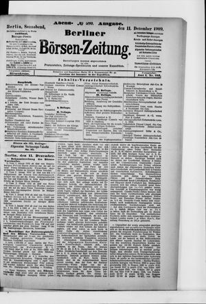 Berliner Börsen-Zeitung vom 11.12.1909