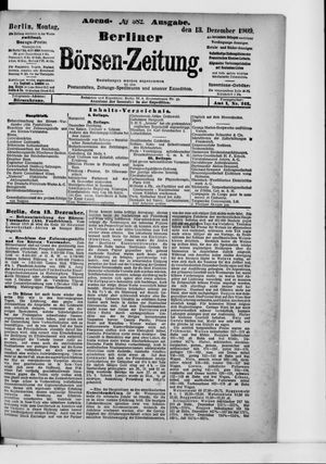 Berliner Börsen-Zeitung vom 13.12.1909